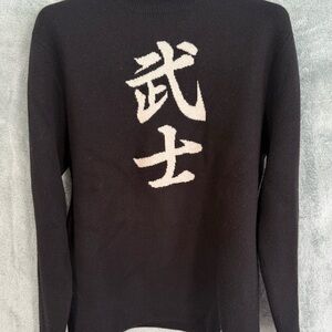 Ralph Lauren “warrior” Black cashmere Sweater